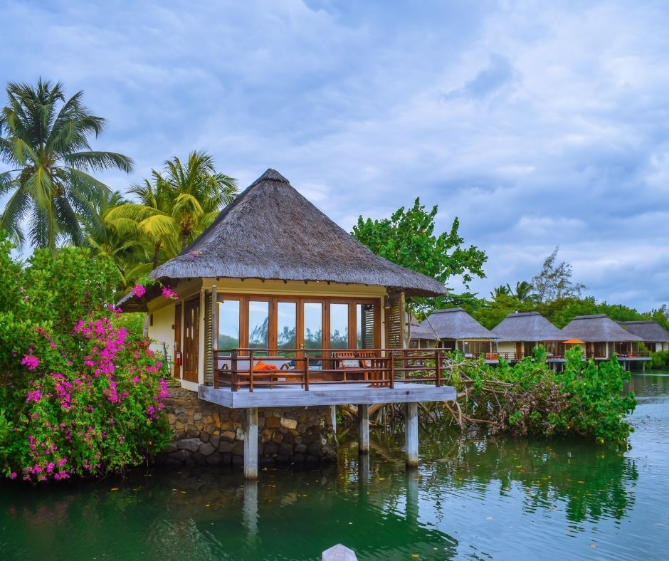 A Villa on stilts at the Constance Prince Maurice hotel, Mauritius.