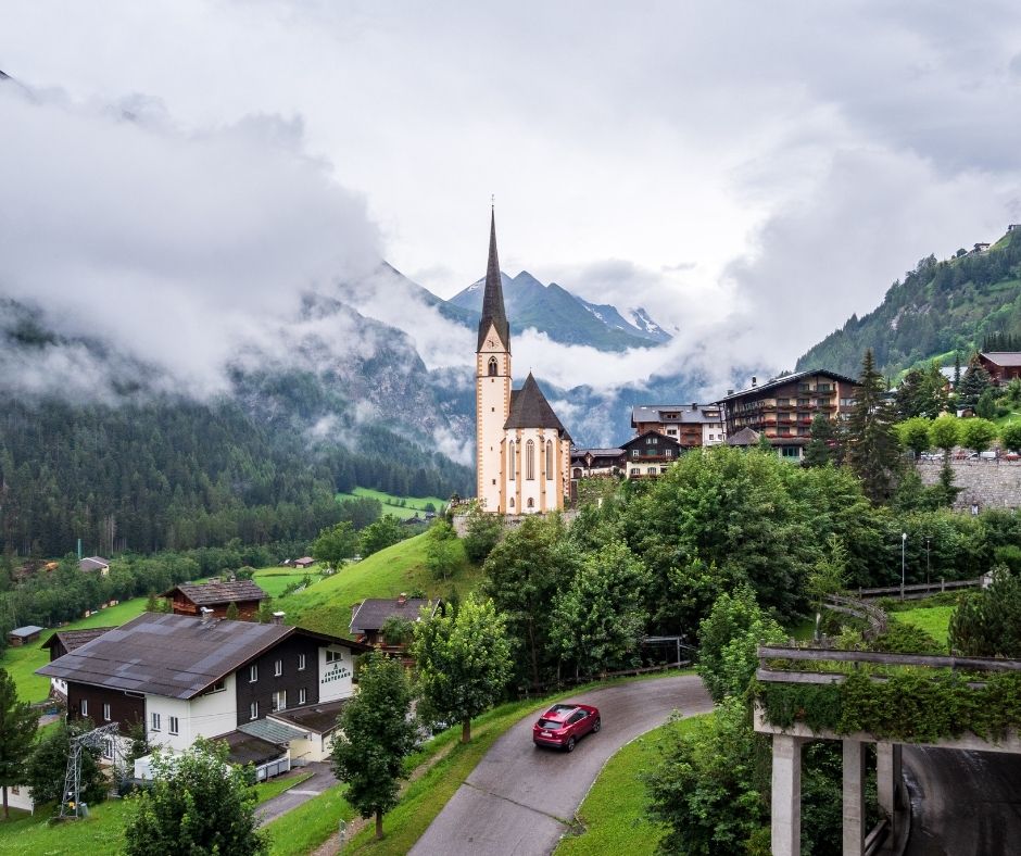 Beautiful church in a mountain village, Austria